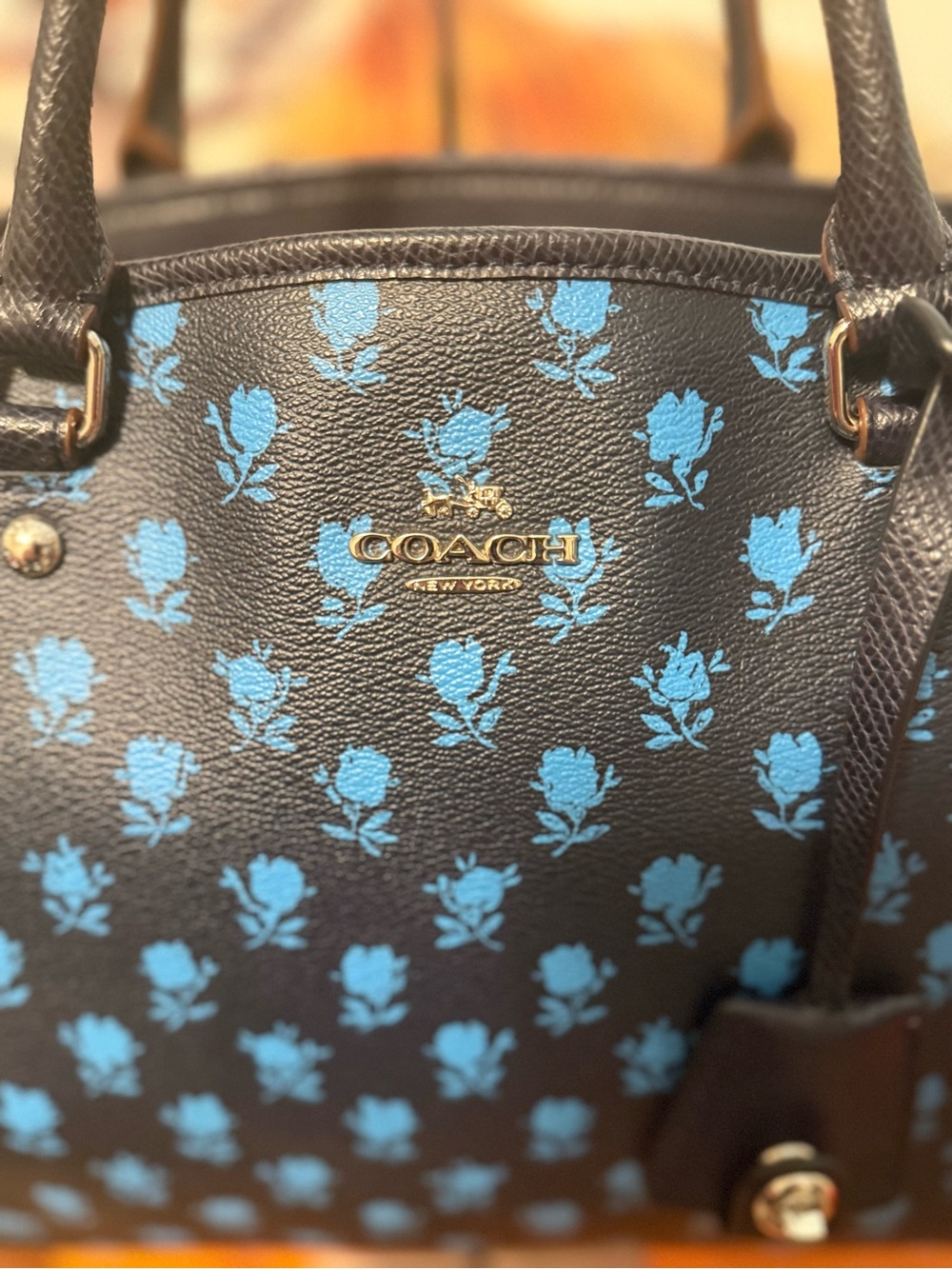 Coach Margot Carryall Satchel Badlands Floral Print EUC - Picture 3 of 12
